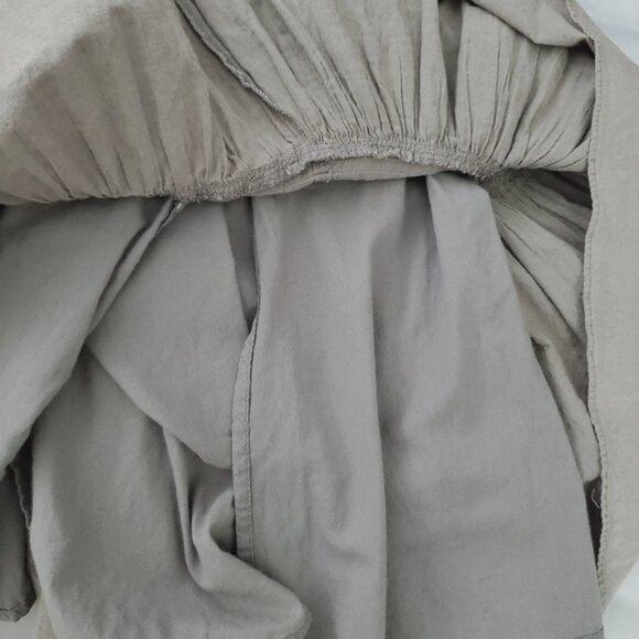 Gap Vintage Sandy Taupe Drop Waist Pleated Strappy Midi Dress - Picture 9 of 16